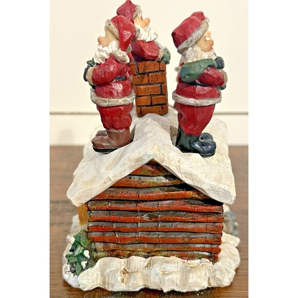 Vintage Cedar Creek Collection Santa Holiday House with 5 Cheese Spreaders Set - Picture 10 of 12